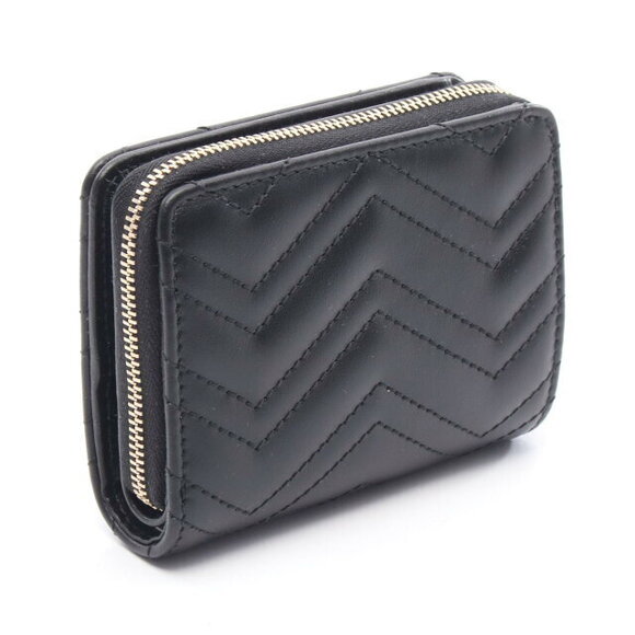 Gucci GG Marmont Bifold Wallet Leather Black - Picture 2 of 5